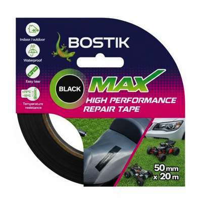 BOSTIK REPAIR MAX BLACK Waterproof Tape 2"/50MM X 20M
